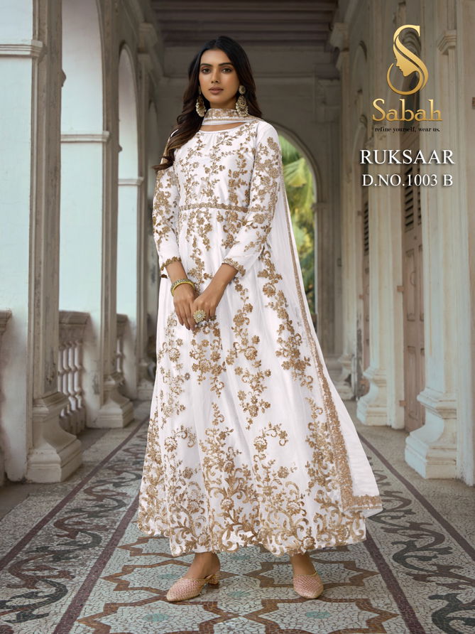 Sabah Ruksaar 1003 Color Plus By F K Wedding Salwar Suits Catalog